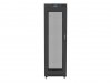 Lanberg Szafa instalacyjna rack stojąca 19 42U 600x800 czarna, drzwi perforowane lcd (flat pack)